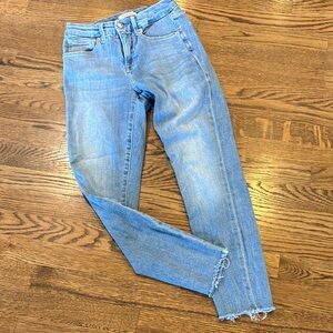 Good American Good Legs Crop Light Blue Women's Straight Leg Jeans, 2/26